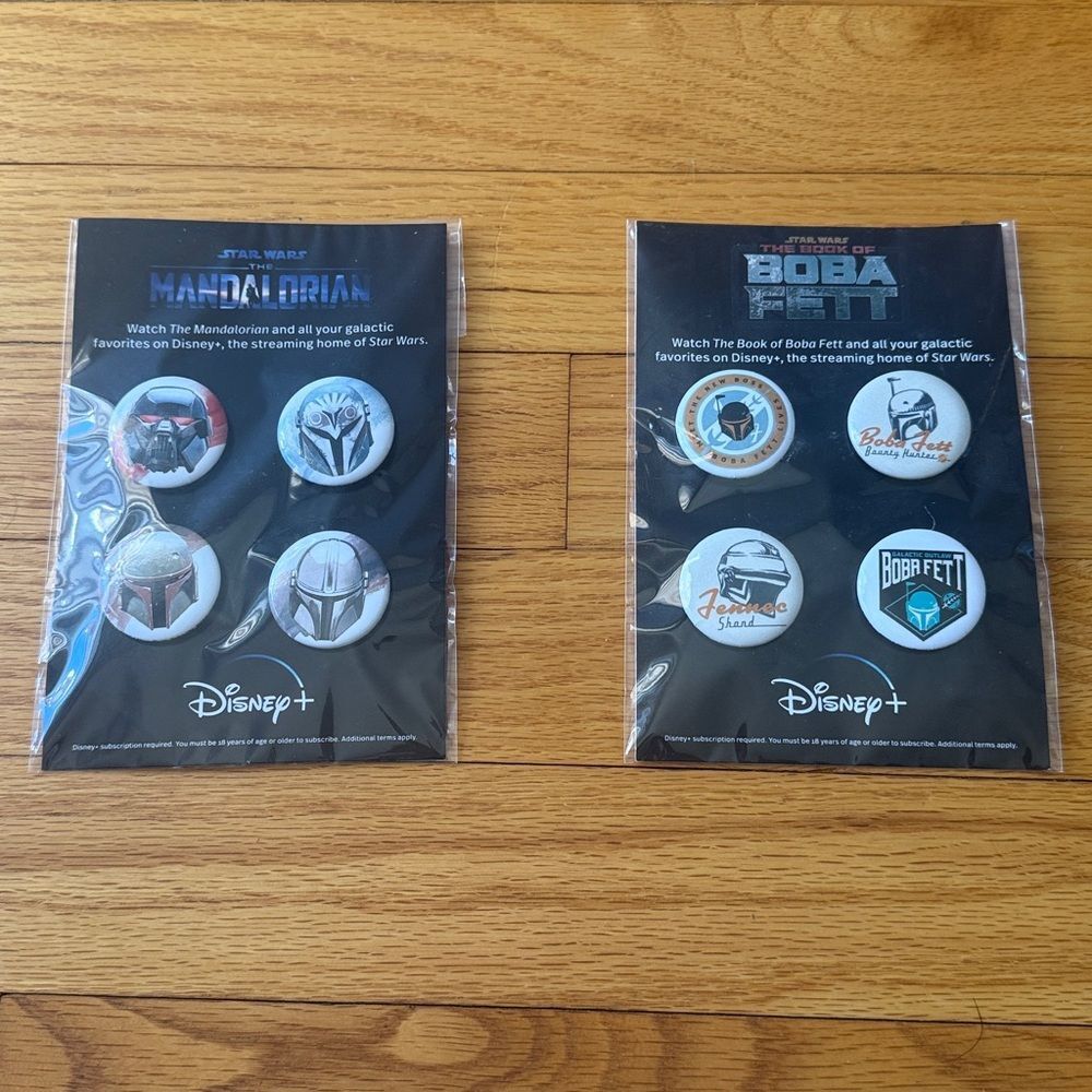 Disney Boba Fett Button Collection - Black, White, Green